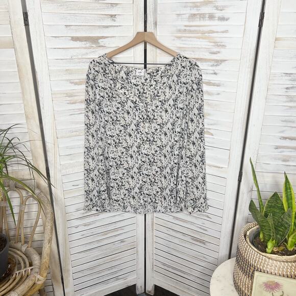 CABI STYLE 3094 Women's L Shatter Long Sleeve Blouse Popover Top Neutral Career - Picture 12 of 13